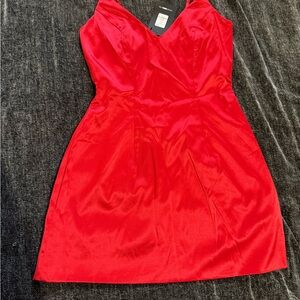 Fashion Nova Red Sheath Mini Dress V-Neck Sleeveless